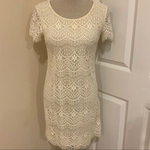 Ivory/Cream Lace Shift Dress